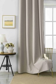 Κουρτίνα Με Τρέσα 100% Blackout 140x265cm Μπεζ Α6010-5