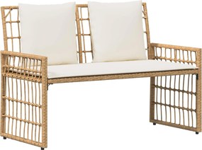 vidaXL Σετ Εξωτερικών Επίπλων 4 pcs Φυσικό και Κρέμα Λευκό