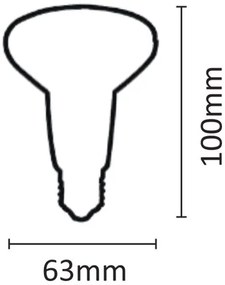 Λαμπτήρας LED InLight E27 R63 8W 4000K