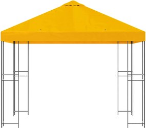 vidaXL Κιόσκι 3 x 3 m Κίτρινο Πολυεστέρας και Χάλυβας 190 gsm