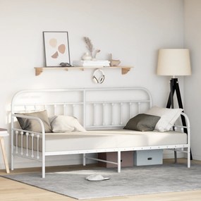 vidaXL Σκελετός Ημέρας Λευκός 100x200 cm Χάλυβας