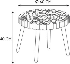 ΤΡΑΠΕΖΆΚΙΑ ΣΑΛΟΝΙΟΎ TABLE BASSE RONDIN D60CM M1 HD5206