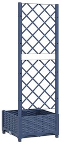 vidaXL Ζαρντινιέρα Κήπου με Καφασωτό Μπλε Γκρι 40x40x121,5εκ. από PP