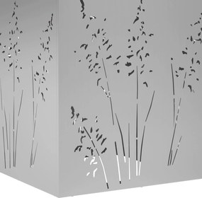 vidaXL Γλάστρα Κήπου Ασημί 50 x 50 x 75 cm Γαλβανισμένος Χάλυβας