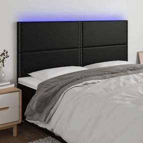 Κεφαλάρι Κρεβατιού LED Μαύρο 160x5x118/128 εκ 3122380