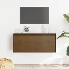 vidaXL Ντουλάπι Τοίχου Καφέ Μελί 80x30x35 εκ. από Μασίφ Ξύλο Πεύκου