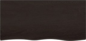 vidaXL Επιφάνεια Τραπεζιού Σκούρο Καφέ 100x50x(2-6)εκ Επεξ. Μασίφ Δρυς