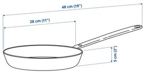 HEMKOMST τηγάνι/αντικολλητική επένδυση, 28 cm 005.800.99