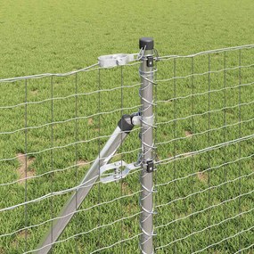 vidaXL Στύλος Περιφράξεων 12 pcs Ασημί 80 cm