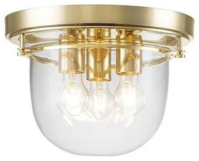 Πλαφονιέρα Φωτιστικό Μπάνιου 3xE27 IP44 Whistling Elstead Lighting-QZ-WHISTLING-F-PB-Χρυσό QZ-WHISTLING-F-PB