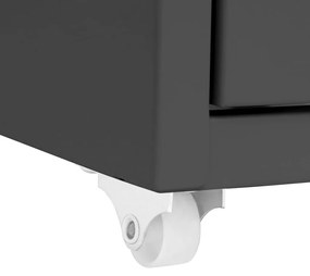 vidaXL Αρχειοθήκη Φορητή Ανθρακί 28 x 41 x 109 εκ. Μεταλλική