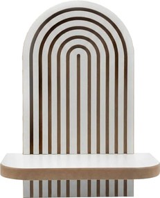 Ραφιέρα τοίχου Artwill Megapap Mdf χρώμα λευκό - oak 26x13x35εκ.