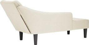 vidaXL Σαλόνι Σαλόνι με δεξί μπράτσο Κρεμ βελούδο