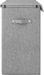 vidaXL Καλάθι Ρούχων Πτυσσόμενο Γκρι 64,5x34,5x59 ε. Συνθ. Λινό Ύφασμα