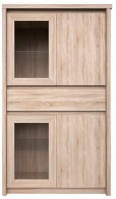 Βιτρίνα Norton 87χ40χ153,5 cm TO-NORWIT2D2W1S Melamine, Glass