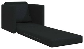 vidaXL Φορητός Καναπές Κρεβάτι 61cm Μαύρο ύφασμα