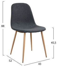 ΣΕΤ ΤΡΑΠΕΖΑΡΙΑΣ 5ΤΜΧ KELVIN HM21116 ΤΡΑΠΕΖΙ ΜΕ ΚΑΡΕΚΛΕΣ ΜΕΤΑΛΛΙΚΕΣ ΜΕ ΥΦΑΣΜΑ (1 Τεμμάχια)