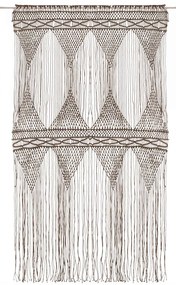vidaXL Κουρτίνα Μακραμέ Taupe 140 x 240 εκ. Βαμβακερή