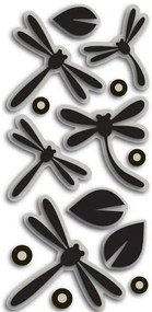 Διακοσμητικά αφρώδη αυτοκόλλητα τοίχου 3D Dragonflies S