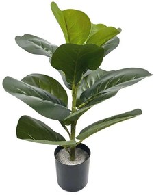 Τεχνητό Φυτό Φίκος Λυράτα 3511-6 50cm Green Supergreens Leather,Plastic