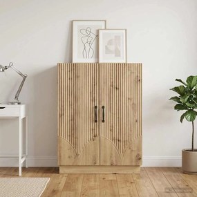 vidaXL Πλαϊνό γραφείο Artisan Δρυς 66 x 34,5 x 87 εκ.