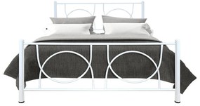 Κρεβάτι Μεταλλικό Koupa Λευκό, 110x200 εκ.