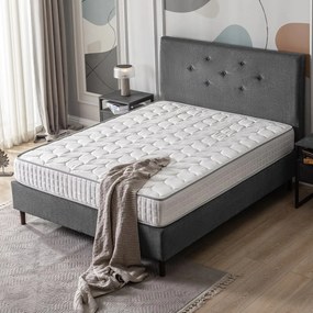 Stewehome Κλασικό Στρώμα με Ελατήρια Διπλό Λευκό 140x190x2.2 cm