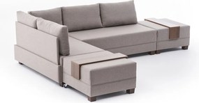 Corner Sofa-Bed Fly Left - Cream Cream