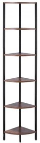 VEVOR 6 Tier Corner Shelf Tall Corner Stand with LED Light Narrow Display Rack