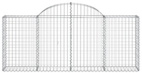 vidaXL Συρματοκιβώτια Τοξωτά 14 τεμ. 200x30x80/100 εκ. Γαλβαν. Ατσάλι