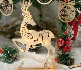 Σετ των 3 Intra απο ξύλο plywood 3mm-4mm πάχος – Κόντρα πλακέ Πρωτοχρονιάτικο και Χριστουγεννιάτικο Διακόσμηση Ελάφι 158cm ξύλο 50x60 cm INTRAVECTRY-MY558227