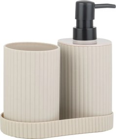 Αξεσουάρ Μπάνιου (Σετ 3τμχ) Homely Stripe Μπεζ 02-51976