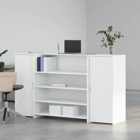 vidaXL Γραφείο Υποδοχής Λευκό 180x50x103,5 εκ. από Τεχνητό Ξύλο