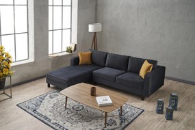 Corner Sofa Kale Velvet Left - Anthracite Anthracite