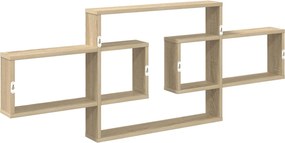 vidaXL Ράφι Τοίχου Sonoma Δρυς 130 x 10 x 50 εκ.