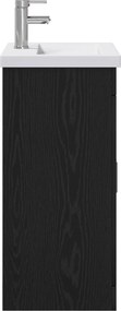 vidaXL Σετ Επίπλων Μπάνιου Μαύρη Δρυς 61 x 40 x 84,5 εκ