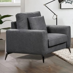 TIPO Πολυθρόνα Σαλονιού - Καθιστικού, Ύφασμα Γκρι 101x88x92cm