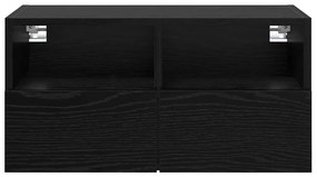 vidaXL Βάσεις τηλεόρασης Επιτοίχιο 2 pcs Μαύρη Οξυά 60 x 30 x 30 cm