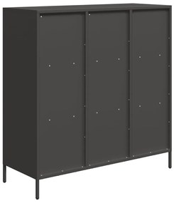 vidaXL Ντουλάπι Μαύρο 101,5x39x103,5 εκ. από Χάλυβα