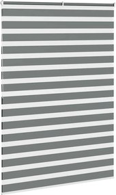 vidaXL Ζέβρα τυφλή Σκούρο Γκρι Πλάτος υφάσματος 155,9 εκ. Πολυεστέρας