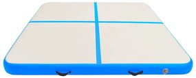 vidaXL Στρώμα Ενόργανης Φουσκωτό Μπλε 200 x 200 x 10 εκ. PVC με Τρόμπα
