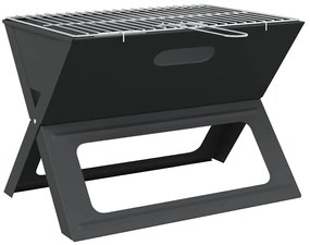 vidaXL Εξωτερική ψησταριά Μαύρο 46 x 30 x 31 εκ Ατσάλι