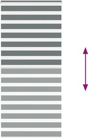 vidaXL Ζέβρα τυφλή Σκούρο Γκρι Πλάτος υφάσματος 90,9 εκ. Πολυεστέρας