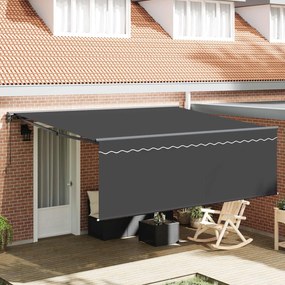 vidaXL Σκελετός Τέντας Κίτρινο και Λευκό 350 x 250 εκ