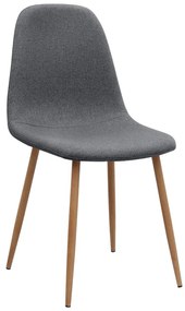 Καρέκλα τραπεζαρίας Iris Megapap γκρι ύφασμα - μεταλλικό φυσικό πόδι 43x50x85εκ.