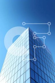 Intra Συλλεκτικό Ξύλινο Παζλ Plywood 4mm - Σύγχρονο γυάλινο κτίριο σε συγκρότημα γραφείων Σε Ξύλινο Κουτί - Διαστάσεις Puzzle: 10x10 cm – 25 κομμάτια