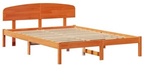 vidaXL Σκελετός Κρεβατιού Καφέ 160 x 200 cm Μασίφ ξύλο πεύκου
