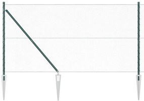 vidaXL Εξάγωνος Φράκτης Πράσινος 1.4 x 50 μ από ατσάλι