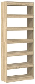 vidaXL Βιβλιοθήκη Sonoma Oak Sonoma Oak Επεξεργασμένο ξύλο