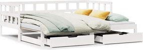 vidaXL Καναπές Κρεβάτι Συρόμενος Χωρίς Στρώμα 90x200 εκ. &amp; Συρτάρια